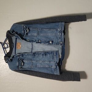 Hoodie Denim Jean Jacket